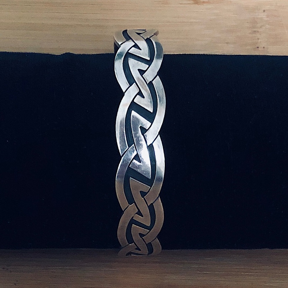 $268 Designer Estate Southwest Cuff Bracelet Marked MEX 925